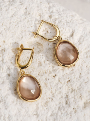 Dusty Coral Statement Earrings - Serendipity