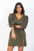 Fransesca Button Detail Mini Dress