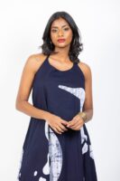 Leah Strappy Batik Dress in Blue