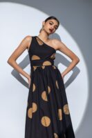 Opal One Shoulder Batik Midi Dress