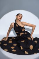 Opal One Shoulder Batik Midi Dress