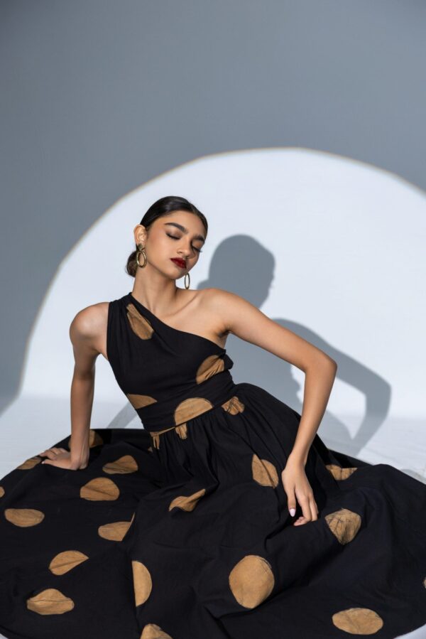 Opal One Shoulder Batik Midi Dress
