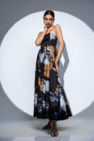 Nerina Strapless Batik Maxi Dress
