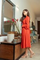 Elise Shirt Dress in Peach