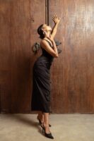 Kiera Strappy Fitted Midi Dress