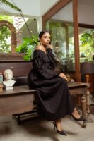 Ria Off Shoulder Smock Maxi Dress