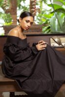 Ria Off Shoulder Smock Maxi Dress