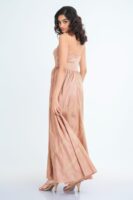 Celestia Strapless Maxi Dress in Pink Batik