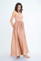 Celestia Strapless Maxi Dress in Pink Batik