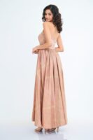 Celestia Strapless Maxi Dress in Pink Batik