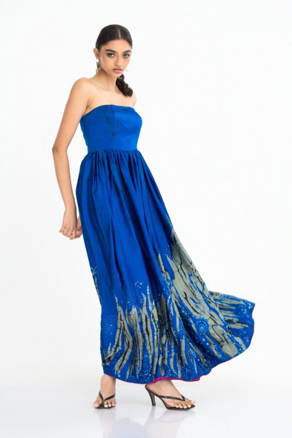 Reva Strapless Batik Dress