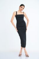 Kiera Strappy Fitted Midi Dress