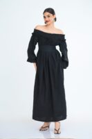 Ria Off Shoulder Smock Maxi Dress