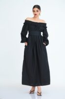 Ria Off Shoulder Smock Maxi Dress