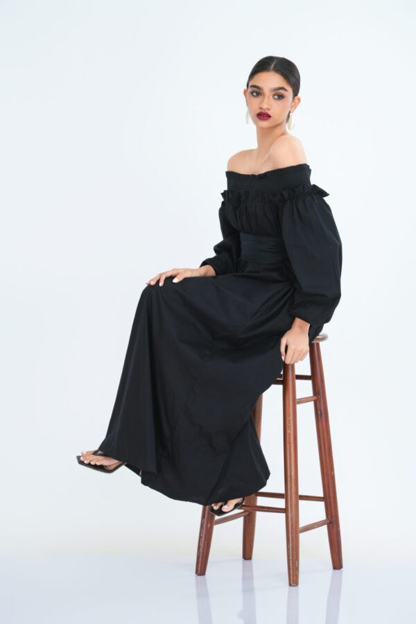 Ria Off Shoulder Smock Maxi Dress