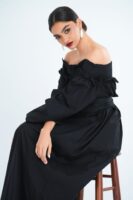 Ria Off Shoulder Smock Maxi Dress