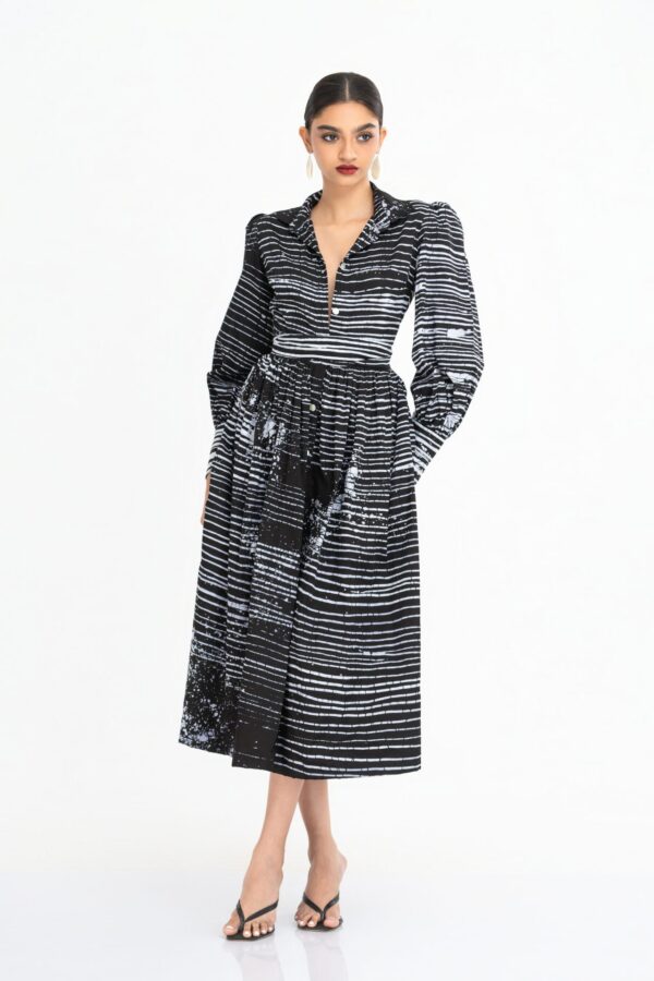 Lana Midi Batik Shirt Dress