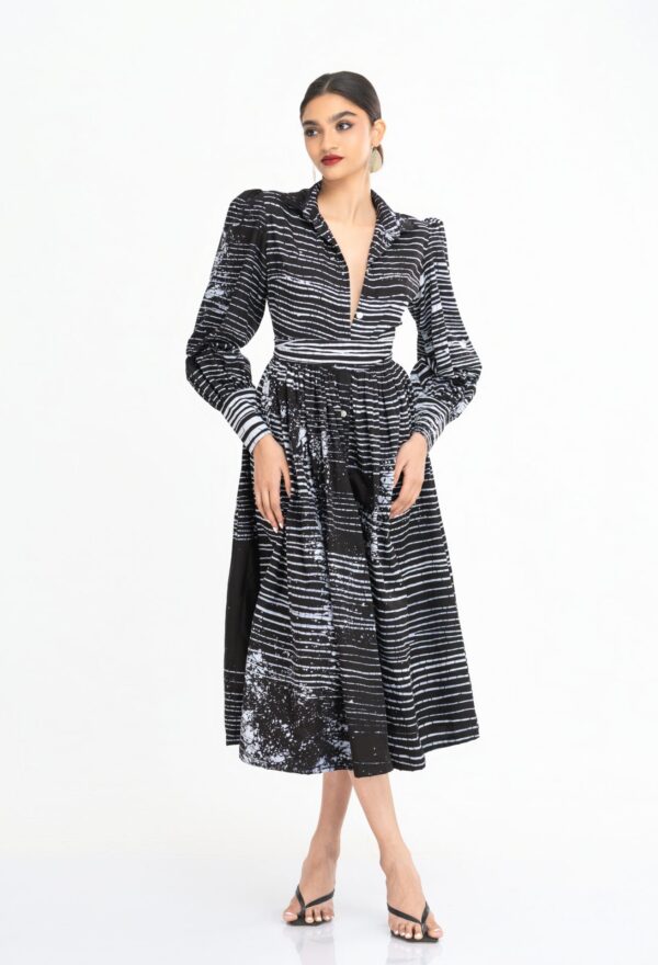 Lana Midi Batik Shirt Dress