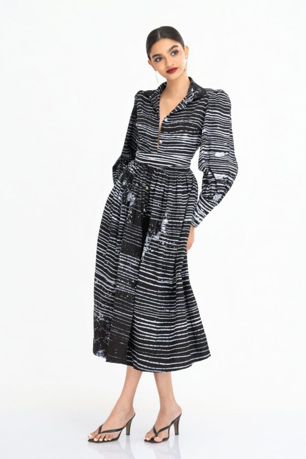 Lana Midi Batik Shirt Dress