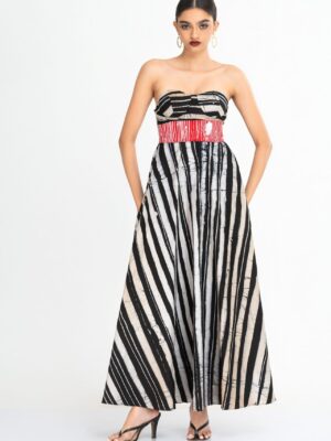 Noa Corset Batik Maxi Dress