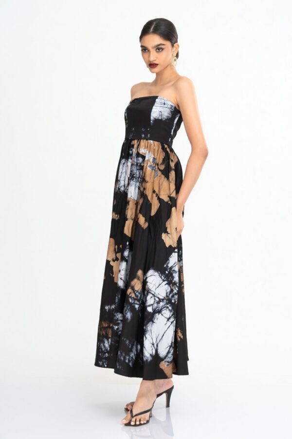 Nerina Strapless Batik Maxi Dress