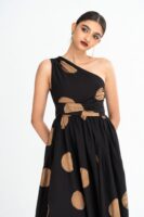 Opal One Shoulder Batik Midi Dress