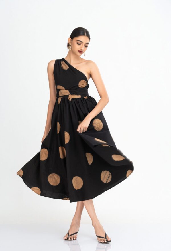 Opal One Shoulder Batik Midi Dress