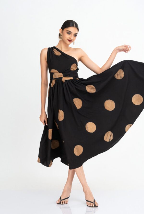 Opal One Shoulder Batik Midi Dress