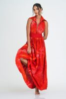 Summer Halter Neck Batik Maxi  Dress