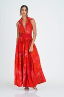 Summer Halter Neck Batik Maxi  Dress