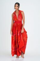 Summer Halter Neck Batik Maxi  Dress