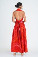 Summer Halter Neck Batik Maxi  Dress