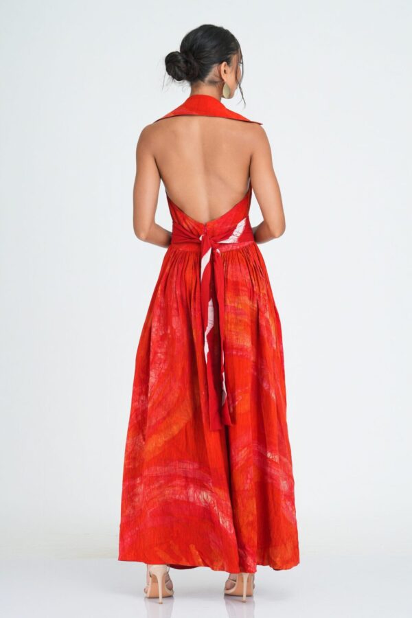 Summer Halter Neck Batik Maxi  Dress