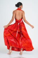 Summer Halter Neck Batik Maxi  Dress