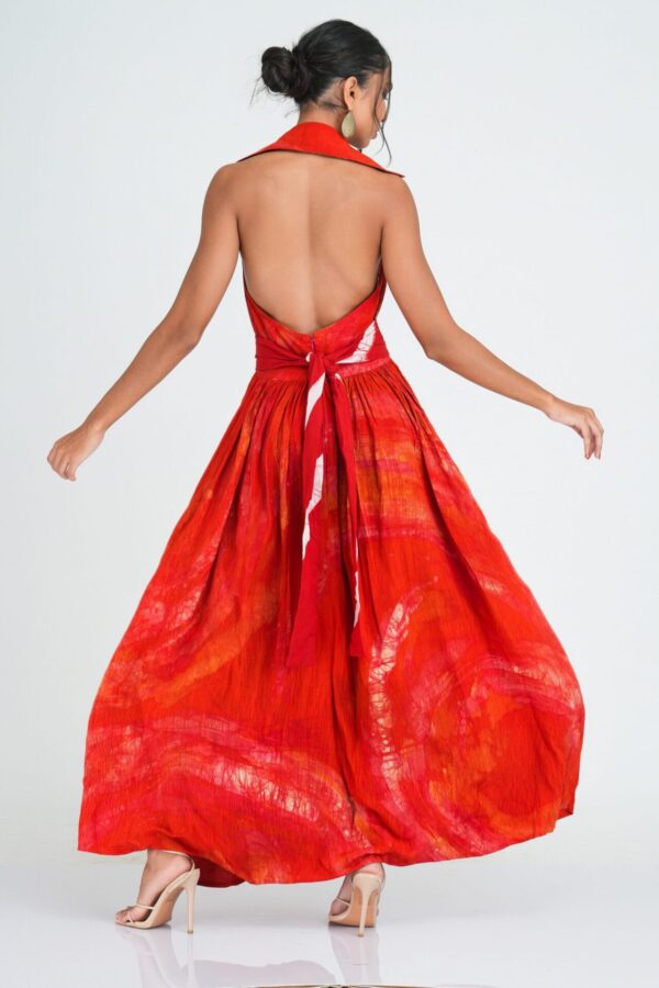 Summer Halter Neck Batik Maxi  Dress