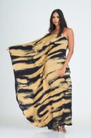 Milani Black and Gold Batik Kaftan